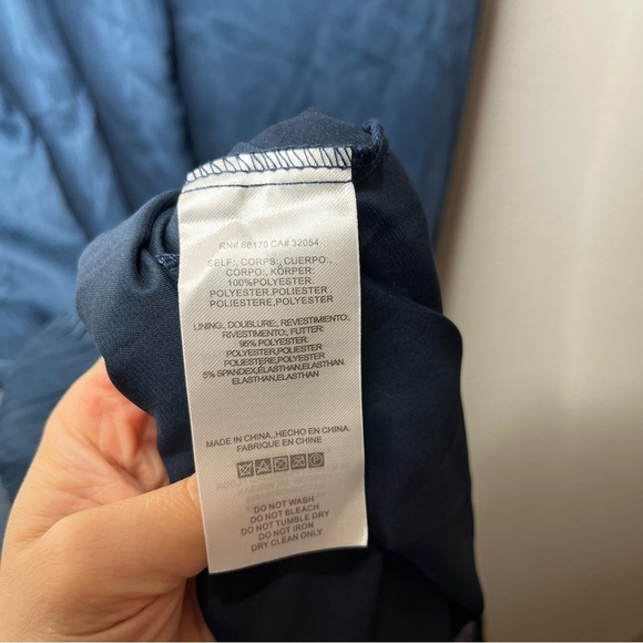 Anthropologie BHLDN Brigitte Chiffon Maxi Dress Gown Navy Blue - Picture 8 of 9